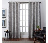 Exclusive Home Curtains Finesse Paire de Rideaux à œillets, Gris cendré, 137,2 x 274,3 cm, 2 pièces