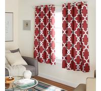 Exclusive Home Curtains Ironwork Paire de Panneaux occultants tissés à œillets, Bordeaux, 132,1 x 160 cm, 2 Panneaux