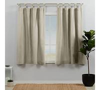 Exclusive Home Curtains Loha BT Paire de Rideaux tressés filtrant la lumière Naturel 137 x 160 cm