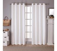 Exclusive Home Curtains Paire de Panneaux occultants tissés en Satin à œillets, Vanille, 132,1 x 213,4 cm, 2 Panneaux