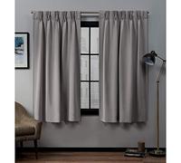 Exclusive Home Curtains Paire de Rideaux exclusifs pour la Maison, Polyester, Gris Veridian, 63" Length
