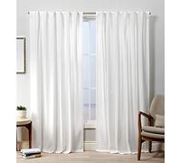 Exclusive Home Curtains Panneau de Rideau en Polyester, Blanc Hiver, 132 x 243 cm