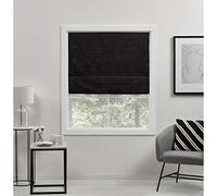 Exclusive Home Curtains Total Blackout Abat-Jour Romain en Polyester Noir 86,4 x 162,6 cm