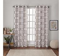Exclusive Home Kochi Paire de Rideaux de fenêtre à œillets en Lin mélangé, Polyester, Naturel, W 54" x L 84" (2 Panels)