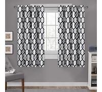 Exclusive Home Kochi Paire de Rideaux de fenêtre à œillets, Polyester, Indigo, W 54" x L 63" (2 Panels)