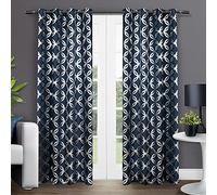 Exclusive Home Modo Paire de Rideaux à œillets, Indigo, 137,2 x 213,4 cm, 2 pièces