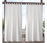 Exclusive Home Paire de Rideaux à Pattes Unies pour intérieur/extérieur Vanille 137 x 274 cm