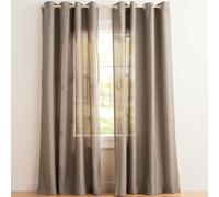 Exclusive Home Paire de Rideaux en Lin, Polyester, café, 213,4 cm de Long