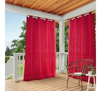 Exclusive Home Paire de Rideaux en Polyester, Polyester, Rouge éclatant., 54x108