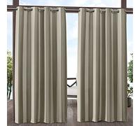 Exclusive Home Paire de Rideaux en Polyester Taupe/Sable 54 x 108 cm