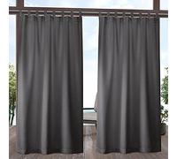 Exclusive Home Rideaux pour intérieur/extérieur - Solide Cabana - 54 x 108 - Anthracite