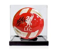 Exclusive Memorabilia Ballon de Liverpool signé par Kevin Keegan. Vitrine.