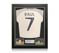 Exclusive Memorabilia Maglia Originale Del Real Madrid 1999-2000 autografata da Raul. Incorniciata.