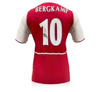 Exclusive Memorabilia Maillot d'Arsenal 2002-2004 signé par Dennis Bergkamp