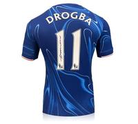 Exclusive Memorabilia Maillot de Chelsea 2024-25 signé par Didier Drogba