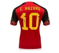 Exclusive Memorabilia Maillot de la Belgique signé par Eden Hazard. Cadre de qualité supérieure. Tirage Original.