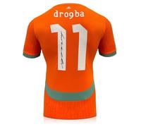 Exclusive Memorabilia Maillot de la Côte D'Ivoire 2024-25 signé par Didier Drogba