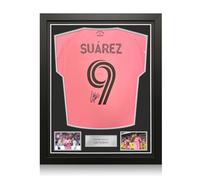 Exclusive Memorabilia Maillot de l'Inter Miami signé par Luis Suarez. Encadré.