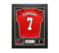 Exclusive Memorabilia Maillot de Manchester United 1996-98 signé par Eric Cantona. Encadré.