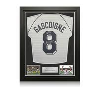 Exclusive Memorabilia Maillot des Spurs signé par Paul Gascoigne. Encadré.
