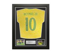 Exclusive Memorabilia Maillot du Brésil signé par Neymar. Encadré