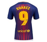 Exclusive Memorabilia Maillot du FC Barcelone signé par Luis Suarez : Impression Originale