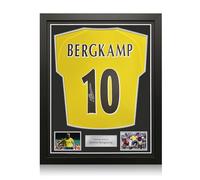 Exclusive Memorabilia Maillot Original d'Arsenal 2003-04 signé par Dennis Bergkamp. Cadre Standard.