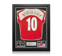 Exclusive Memorabilia Maillot Original d'Arsenal 2004-05 signé par Dennis Bergkamp. Encadré. 10
