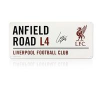 Exclusive Memorabilia Panneau de Rue de Liverpool, signé par Luis Suarez