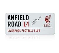Exclusive Memorabilia Panneau de Rue de Liverpool, signé par Steven Gerrard