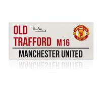 Exclusive Memorabilia Panneau de Rue de Manchester United, signé par Bryan Robson