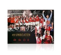 Exclusive Memorabilia Photo d'Arsenal signée par Dennis Bergkamp : invaincu