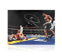 Exclusive Memorabilia Photo de Boxe signée par Joe Calzaghe : Contre Mikkel Kessler