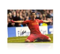 Exclusive Memorabilia Photo de Liverpool signée par Luis Suarez