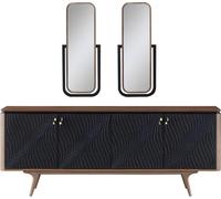 Exclusive Salle à manger Set Comprend 3pcs. buffet moderne et 2x miroir