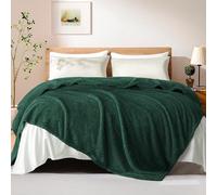Exclusivo Mezcla Plaid Couverture Polaire, pour Canapé ou Lit, Toutes Les Saisons, Doux, Chaud et Moelleux, 220x240 CM, Vert foncé