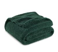 Exclusivo Mezcla Plaid Couverture Polaire, pour Canapé ou Lit, Toutes Les Saisons, Doux, Chaud et Moelleux, 130x150 CM, Vert foncé