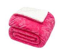 Exclusivo Mezcla Plaid Polaire Couverture Sherpa, Douillette et Duveteuse, épaisse et Chaude pour Lit et Canapé, Idéale pour l'hiver, 230 x 270 cm, Hot Pink