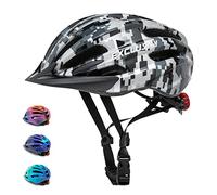 Exclusky Casque de vélo réglable pour Enfants de 50 à 57 cm, Casque Multi-Sport pour Enfants de 5 à 7 à 9 à 10 Ans avec visière