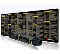 exco vip Large Mouse Pad XL Unique Desktop Mouse Pad with Integrated Python Cheat Sheet Easy to Clean Mouse and Keyboard with Python Full Shortcut