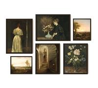 EXCOOL CLUB Dark Academia Décoration de chambre - 30,5 x 40,6 cm - Décoration d'intérieur victorienne - Image murale gothique - Impression antique pour chambre à coucher (sans cadre)