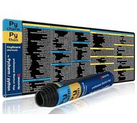 excovip Pycharm+Python Shortcuts Tapis de Souris, 80 x 30 cm XL Tapis de Souris de Jeu, Feuilles de triche Python, sous-Main pour ingénieurs de logiciels,Tapis Souris Gaming, Tapis Souris NOI