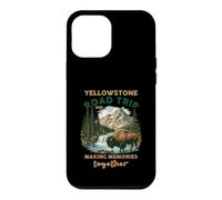 Excursion en Voiture à Yellowstone, Cascade de Bisons, Souvenirs de Famille Coque pour iPhone 12 Pro Max