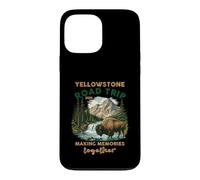 Excursion en Voiture à Yellowstone, Cascade de Bisons, Souvenirs de Famille Coque pour iPhone 13 Pro Max