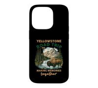 Excursion en Voiture à Yellowstone, Cascade de Bisons, Souvenirs de Famille Coque pour iPhone 14 Pro