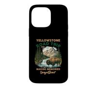 Excursion en Voiture à Yellowstone, Cascade de Bisons, Souvenirs de Famille Coque pour iPhone 14 Pro Max