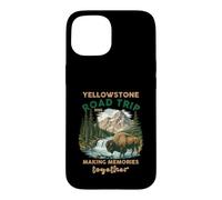 Excursion en Voiture à Yellowstone, Cascade de Bisons, Souvenirs de Famille Coque pour iPhone 15
