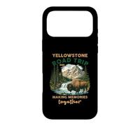 Excursion en Voiture à Yellowstone, Cascade de Bisons, Souvenirs de Famille Coque pour iPhone 17 Pro Max