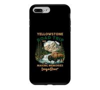 Excursion en Voiture à Yellowstone, Cascade de Bisons, Souvenirs de Famille Coque pour iPhone 7 Plus/8 Plus