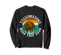 Excursion en Voiture à Yellowstone, Sunset Bison 2026 Sweatshirt